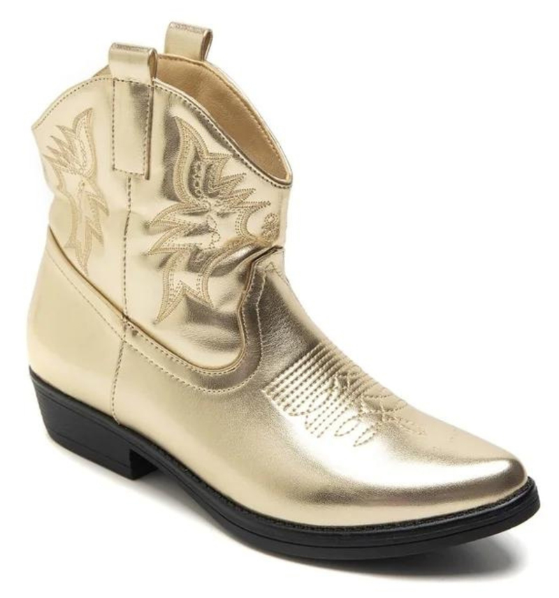 Cowboystøvler i guld fra Ideal Shoes