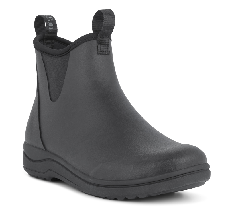 Korte, sorte gummistøvler til mænd